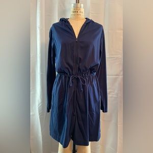 Lands End zip hoodie cover-up. Navy. XL.